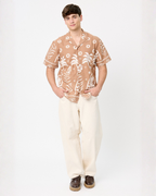 Camisa de Lino Estampada palmas
