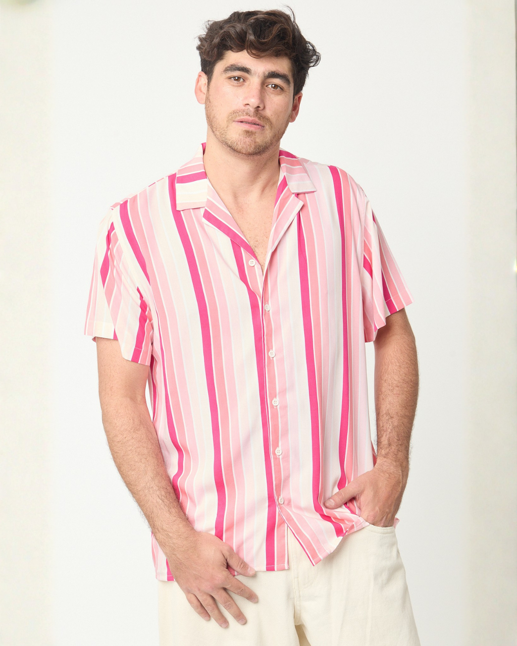 Camisa rayas rosa