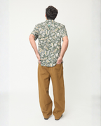 Camisa verde olive print