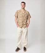 Camisa flor beige
