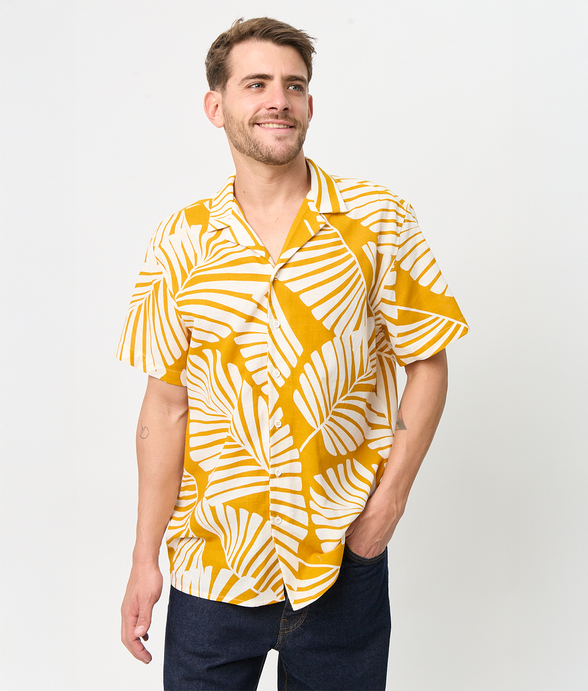 Camisa Bowling Amarilla Palma