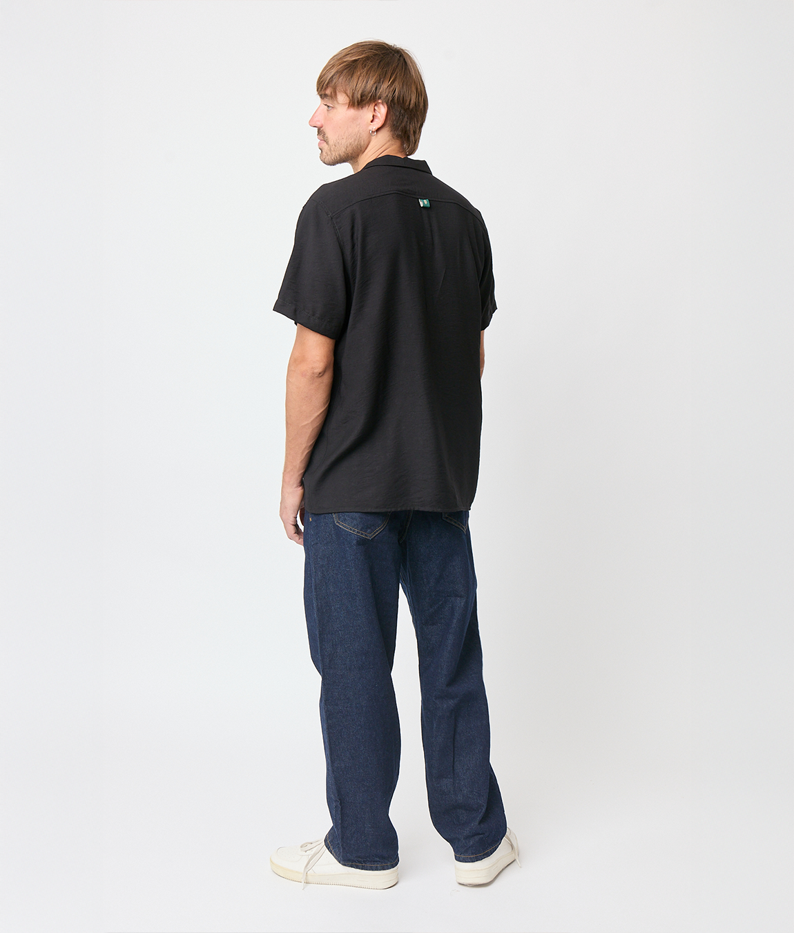 Camisa Bowling Basica Negra