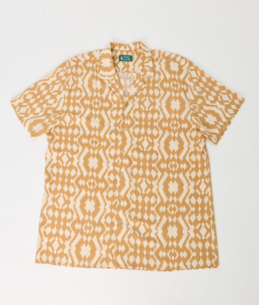 Camisa Bowling Estampada Africa Camel