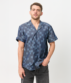 Camisa Bowling Mezclilla Cuadros