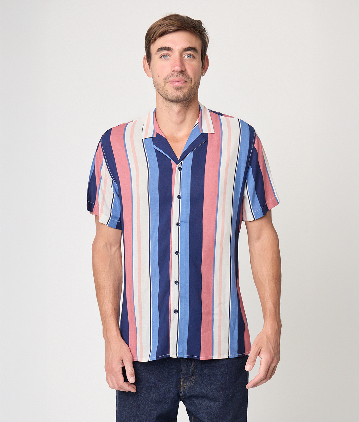 Camisa Bowling Rayas Blues
