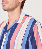 Camisa Bowling Rayas Blues