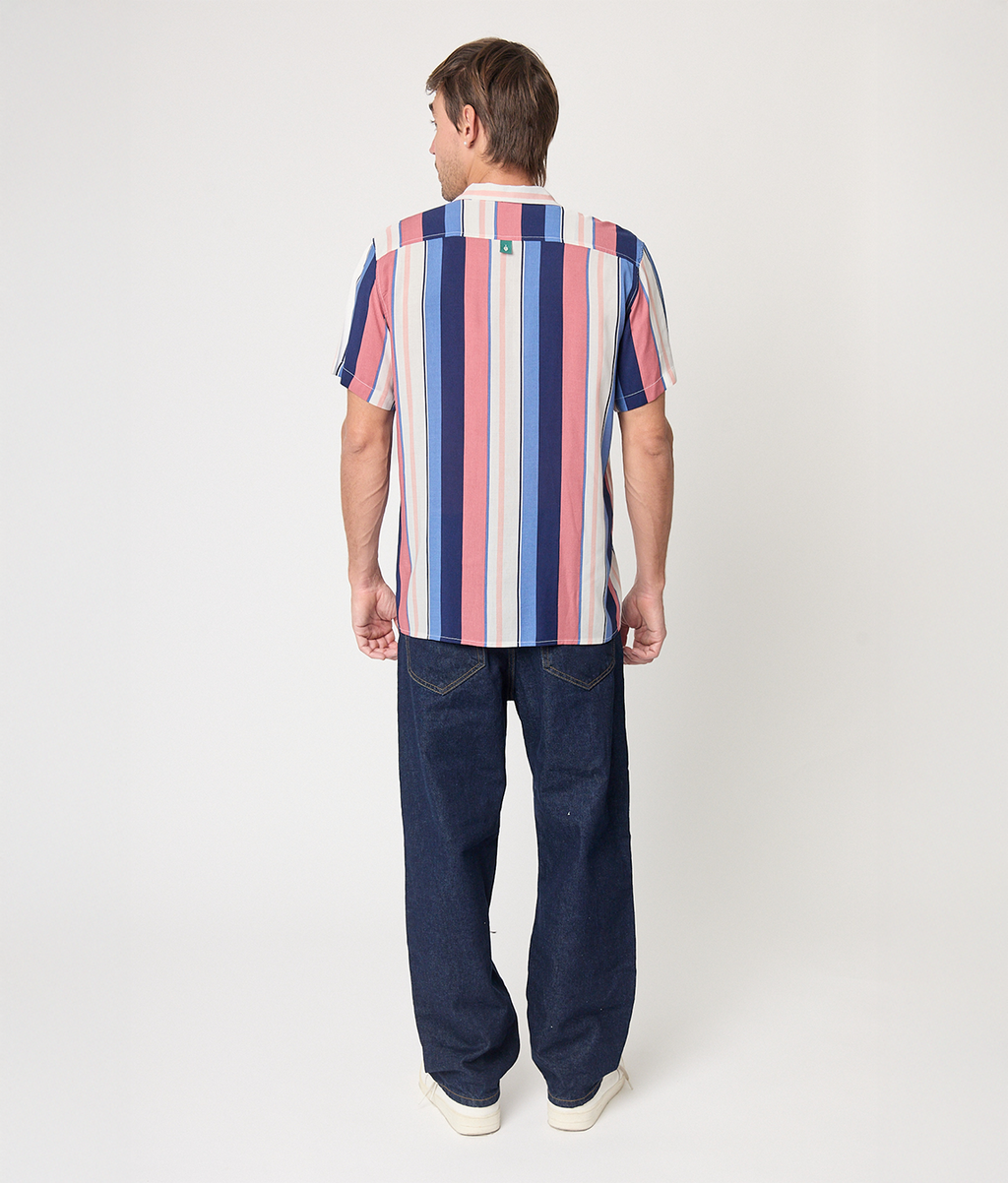 Camisa Bowling Rayas Blues