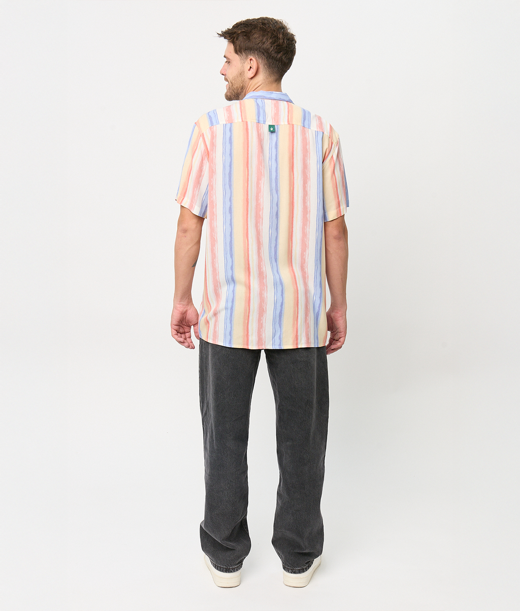 Camisa Bowling Rayas Pastel