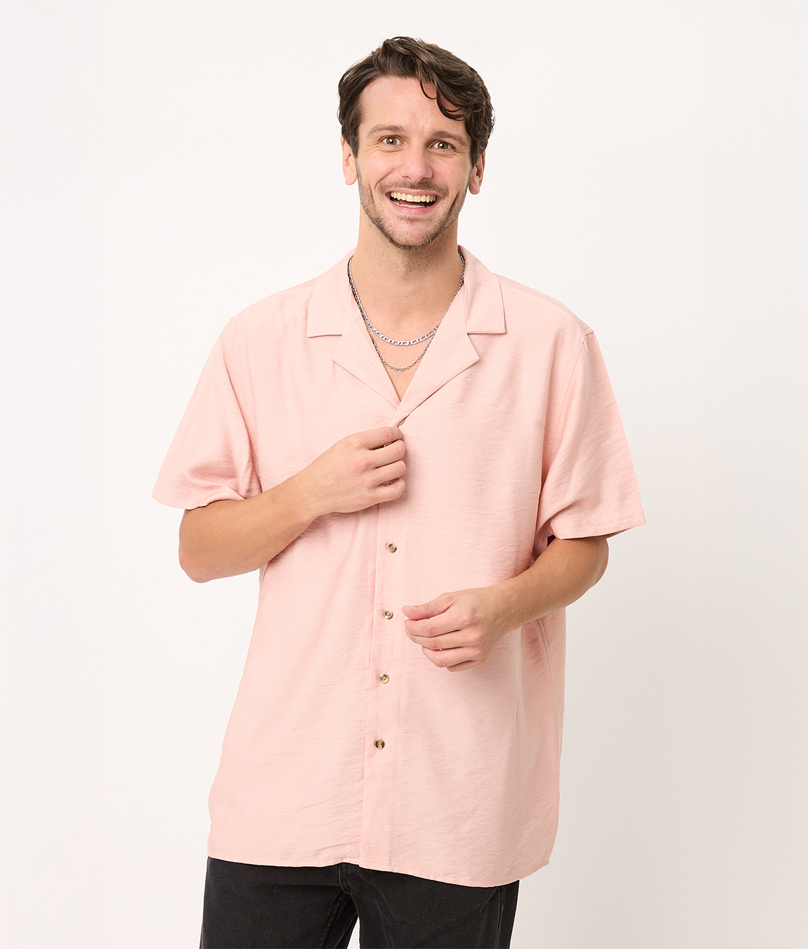 Camisa Bowling Salmón