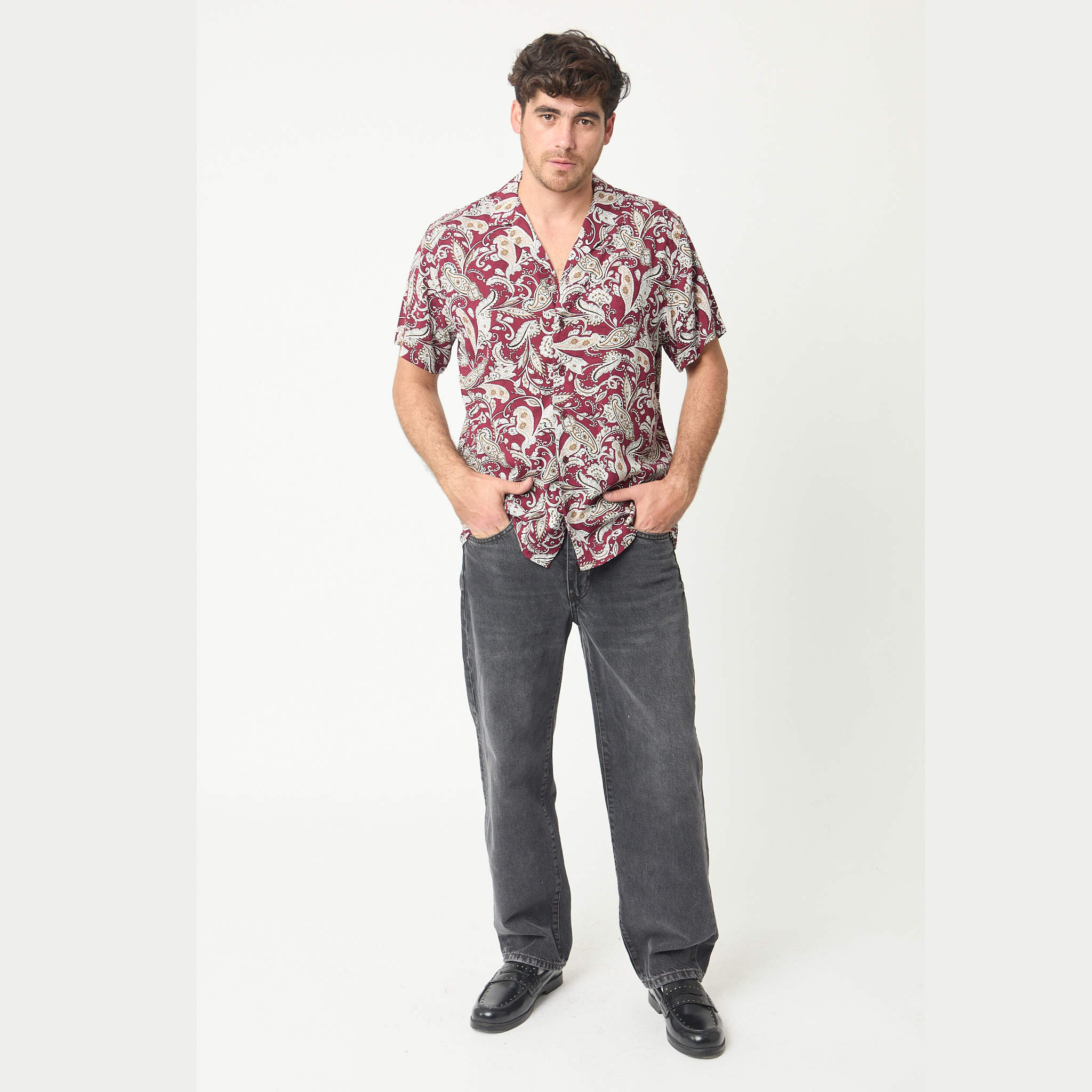 Camisa Bowling Liberty vino