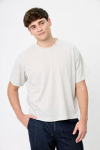 Playera Waffle  Gris Claro
