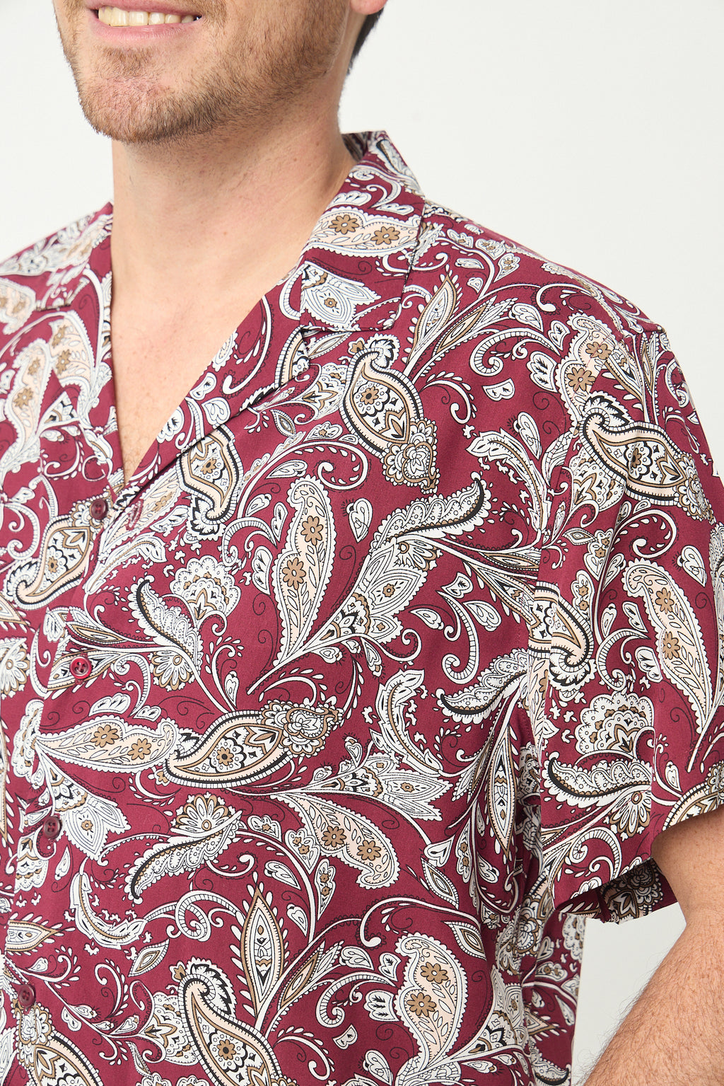 Camisa Bowling Liberty vino